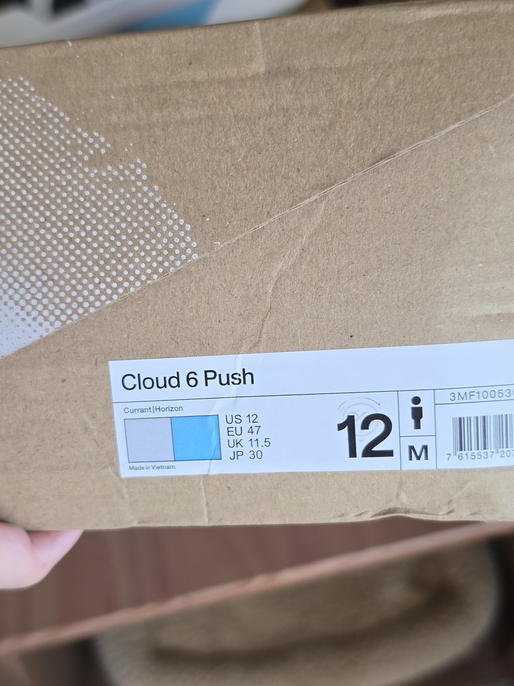 On Cloud 6 Push Running Turquoise Blue Shoe Interior Currant/Horizon Size 12 - Picture 5 of 5